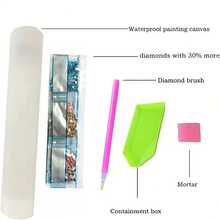 1pc Cat Patterned Diamond Painting Set, 5d Diy Special Shaped Crystal Mosaic Crafts With Partial Diamond & Marking Pen, No Frame - Multicolor - View 4