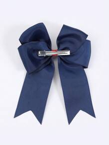 1入組返校藍色隱藏式蝴蝶結髮夾帶長織帶 - 彩色 - 查看 3