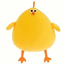 1pc Cute Plump Chicken Plush Toy Funny & Lovely Yellow Chicken Stuffed Animal Pillow Toy For Kids Holiday Gift - Yellow - View 5