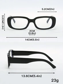 GENUIN MOMENT 1 件女士粉色矩形可爱卡哇伊处方眼镜，适合日常使用 - 粉色 - 查看 8