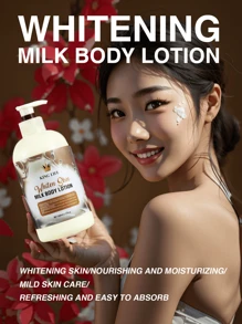 牛奶美白身體乳液500ml,深層保濕和提亮,長效保濕和營養豐富,適用於所有皮膚類型 - KING LIFE牛奶美白身體乳 500ml - 查看 1