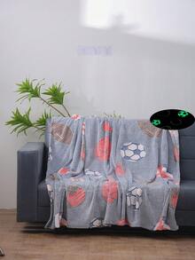 Flannel Football Blanket For Kids, Soft Birthday Gift For Boys - Multicolor - View 1