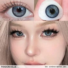 14.40mm更大的耀眼視野柔軟隱形眼鏡,用於factor系列年拋式隱形眼鏡 - 藍色 - 查看 9