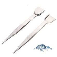 Stainless Steel Gemstone Holder Clamp And Tweezer, Rhinestone Clasp, Jeweler Tool For Jewelry Making, Accessories Fixing - Silver - View 6