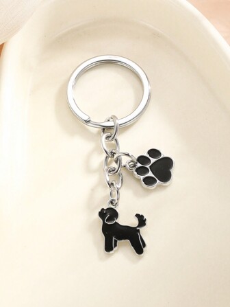 可爱单件狗狗和狗爪钥匙扣礼物，适合狗狗爱好者，汽车配件，包饰，学校背包，哥特风，Y2K 包饰，带身份证夹的挂绳，汽车配件，包饰