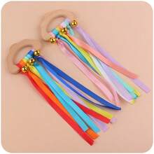 1入組新款童話卡通雲朵造型木製手工藝品,走現代風diy珠寶,含有繽紛的彩帶 - 淺藍色 - 查看 2