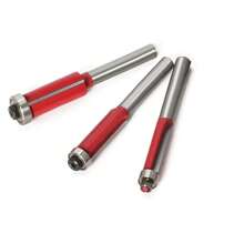 1pc 1/4 Inch Shank Woodworking Edge Trimming Cutter Double Flute Top Bearing Flush Trim Router Bit Woodworking Tool For Trimming Machine And Engraving Machine - Red - View 8