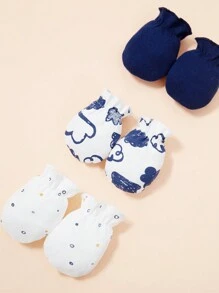 6 Pares De Guantes Para Bebé Niño, Color Al Azar - Multicolor - Ver 4