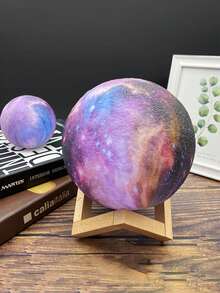 7 色月亮和星空 3d 燈浪漫裝飾小夜燈,特殊月亮球小夜燈家居裝飾生日禮物 - 7色 - 查看 4