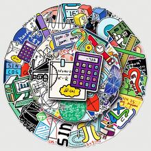 50入組數學公式創意塗鴉防水貼紙 - 杏色 - 查看 2