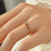 1入組星星滿天女性淡金奢華風戒指,可調節尺寸 - 金色 - 查看 4