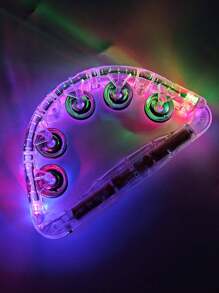 Led霓虹鈴鼓,發光玩具手持音樂閃爍鈴鼓玩具派對用品,適用於生日周年紀念禮品,為成人青少年派對玩具提供補貨 - 彩色 - 查看 9