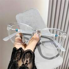 1 件女士心形时尚眼镜现代简约风格变色时尚眼镜 - 黑色 - 查看 5