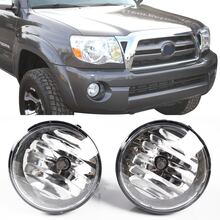 1Pair Fog Lights Fit For 2005-2011 Toyota Tacoma Front Bumper Clear Fog Lamps Left Right By IKON MOTORSPORTS
