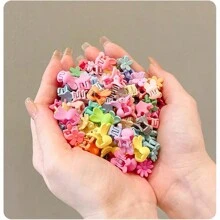 100 chiếc/gói, nhiều màu sắc ngẫu nhiên, kẹp tóc nhỏ dễ thương cho bé gái, phụ kiện tóc nhiều màu sắc, đồ trang trí tóc ngọt ngào dùng hàng ngày. - Nhiều màu - Xem 7
