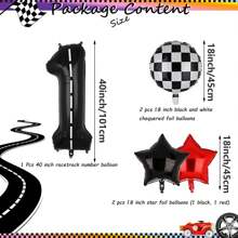 New Design 5pcs Football Themed Green Number Aluminum Foil Balloons For Birthday Party Decoration, 5pcs Retro Racing Car Shaped Aluminum Foil Balloons, Black And White Checkered Theme Balloon Set For Birthday Racing Party Decoration,Christmas