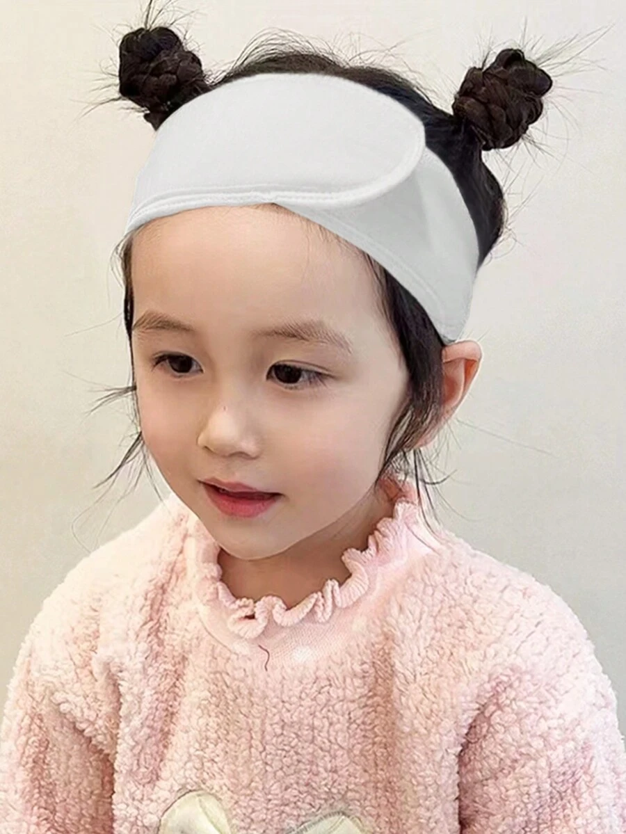 1個兒童可調節彈性頭帶,可防止洗臉或整理頭髮時的亂髮