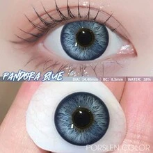 14.40mm更大的耀眼視野柔軟隱形眼鏡,用於factor系列年拋式隱形眼鏡 - 藍色 - 查看 12