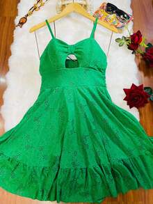 Women Dresses - 墨綠色 - 查看 3