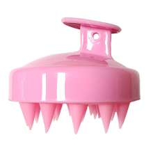 頭皮按摩器,柔軟矽膠刷毛深層清潔頭皮促進生髮淨化頭皮,洗髮刷去頭屑,全黑色 - 橘色 - 查看 10