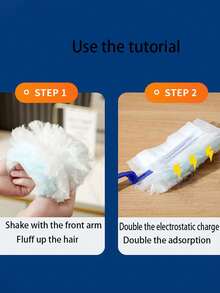 1pc Multi-Functional Static Dust Removal Brush With Fine Fiber & Chicken Feather For Household - Multicolor - View 6