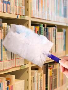 1pc Multi-Functional Static Dust Removal Brush With Fine Fiber & Chicken Feather For Household - Multicolor - View 3