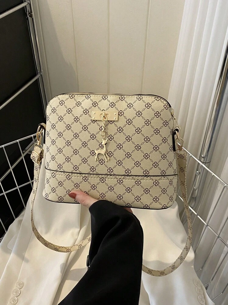 Borsa Da Donna Casual A Grande Capacà, Con Patchwork, Ricamo A