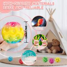 9 Pcs Space Balls Extreme High Bouncing Ball Pop Bouncing SpaceBall Rubber Bounce Ball Sensory Ball Improve Hand-Eye Coordination Sports Training Ball Sensory Ball Easy To Grip And Catch - Multicolor - View 3