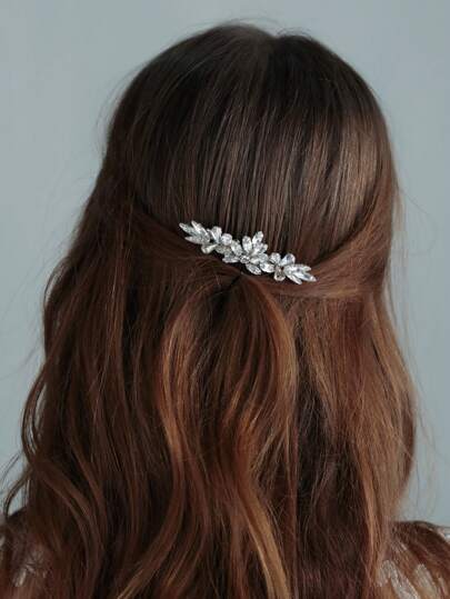 مشط شعر بسيط مزين بالراين للسيدات قطعة واحدة، مناسب للارتداء اليومي ومناسبات الزفاف تيارا ملكيةرمضان