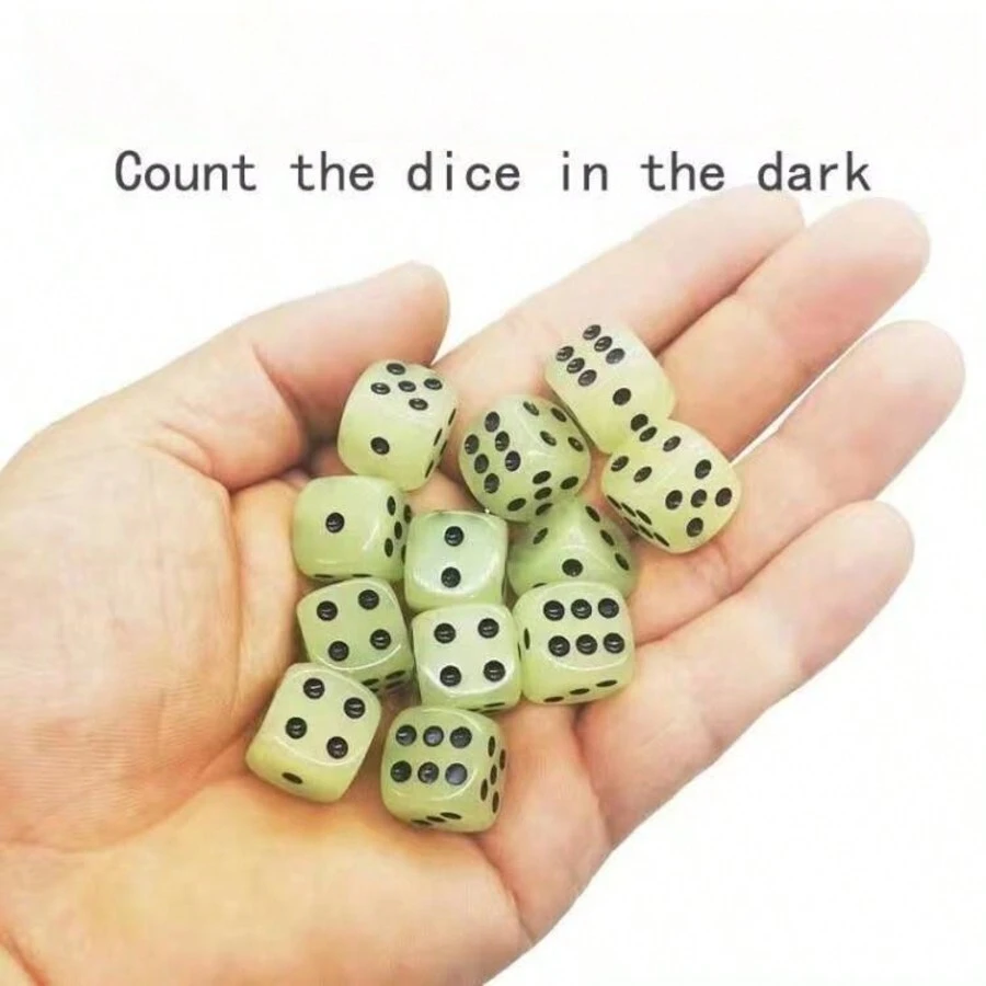 1.4cm雕刻骰子,可供娛樂和遊戲使用,有多種花樣可選 - 米色 - 查看 1