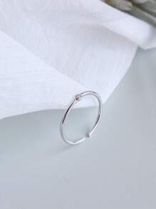 1枚s925銀極簡設計細邊裝飾戒指,非常適合女性日常佩戴或作為送給朋友,家人或長輩的禮物 - 細圈款 - 查看 11