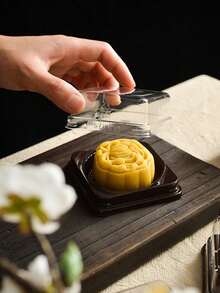 20pcs Thickened 80g Plastic Mooncake Box With Suction Cover For Snow Skin And Lava Mooncakes (50g), Mid-Autumn Festival Wedding Party Gift Bags - Clear - View 9