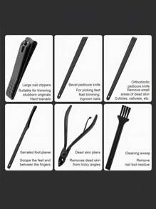 Manicure Set Pedicure Nail Clippers Set Travel Hygiene Kit Stainless Steel Professional Cutter Care Set Scissor Tweezers Knife Ear Pick Tools Grooming Kits With Leather Case