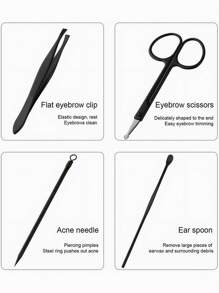 Manicure Set Pedicure Nail Clippers Set Travel Hygiene Kit Stainless Steel Professional Cutter Care Set Scissor Tweezers Knife Ear Pick Tools Grooming Kits With Leather Case