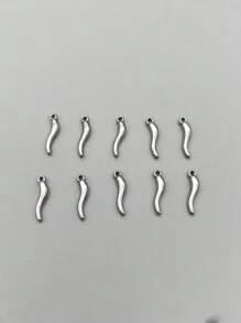 A Set Of Ten Diy Chili Pepper Accessories - Silver - View 4