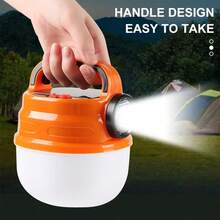 1個便攜式太陽能多功能露營燈,帶led燈和緊急功能,適用於戶外使用 - 藍色 - 查看 5