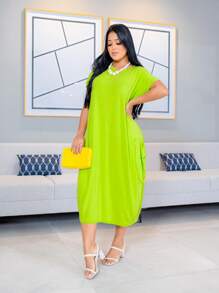 Women Dresses - 青檸色 - 查看 1