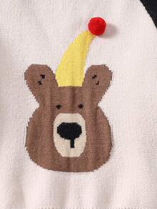 1pc Young Girl's Cute & Stylish Cartoon Pattern Long Raglan Sleeve Sweater For Autumn/Winter - Multicolor - View 3