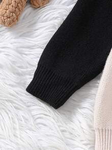 1pc Young Girl's Cute & Stylish Cartoon Pattern Long Raglan Sleeve Sweater For Autumn/Winter - Multicolor - View 4