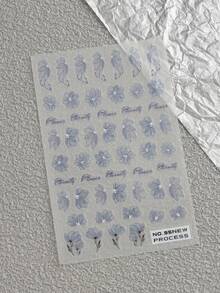 2入組雛菊美甲貼紙,向日葵葉子瓢蟲設計滑塊,適用於夏季美甲自粘裝飾 - 彩色 - 查看 3