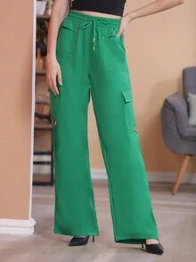 Women Pants - 綠色 - 查看 2