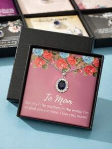 1 Pc Fashion Gorgeous Ladies Water Drop Pendant Necklace For Gifts - Multicolor - View 5