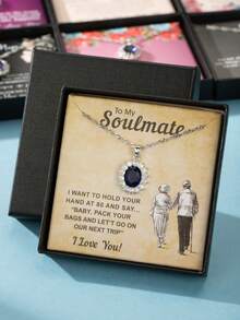 1 Pc Fashion Gorgeous Ladies Water Drop Pendant Necklace For Gifts - Multicolor - View 8