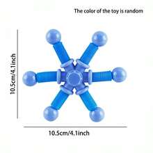 1pc Scalable Rotating Gyro Water Pipe Shaped Fun Toy For Desktop Decoration, Daily Entertainment (Random Color) - Random - View 2