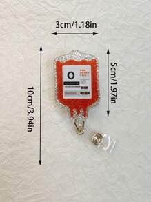 Doctor Or Nurse Badge With Blood-Like Element Retractable Reel, Gift Or Daily Wear For Medical Professionals Casual Car Accessories Bag Charm Backpack For School
