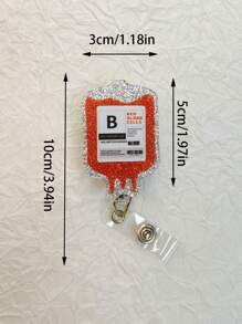 Doctor Or Nurse Badge With Blood-Like Element Retractable Reel, Gift Or Daily Wear For Medical Professionals Casual Car Accessories Bag Charm Backpack For School