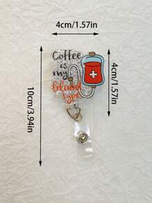 Doctor Or Nurse Badge With Blood-Like Element Retractable Reel, Gift Or Daily Wear For Medical Professionals Casual Car Accessories Bag Charm Backpack For School