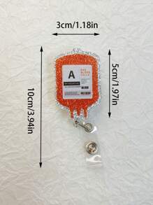 Doctor Or Nurse Badge With Blood-Like Element Retractable Reel, Gift Or Daily Wear For Medical Professionals Casual Car Accessories Bag Charm Backpack For School