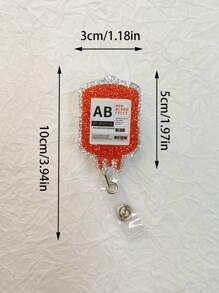 Doctor Or Nurse Badge With Blood-Like Element Retractable Reel, Gift Or Daily Wear For Medical Professionals Casual Car Accessories Bag Charm Backpack For School