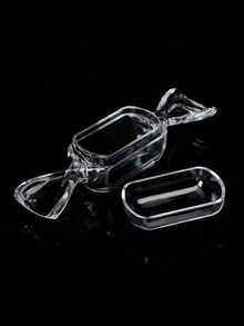 20pcs Hollow Candy Boxes, Mini Candy Shaped Creative Boxes, Happy Party, Christmas, Open Transparent Plastic Candy Box - Clear - View 7